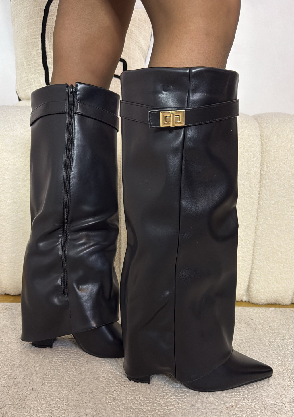 Bottes montantes à talons